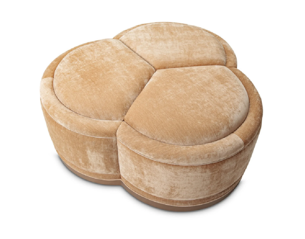 Cocktail Ottoman Malibu Crest Mahogany Collection By Michael Amini.9007879-HONEY-412