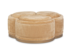 Cocktail Ottoman Malibu Crest Mahogany Collection By Michael Amini.9007879-HONEY-412
