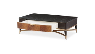 Rect. Cocktail Table Malibu Crest Crotch Mahogany Collection By Michael Amini.9007201-411