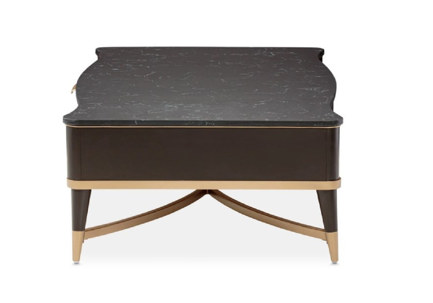 Rect. Cocktail Table Malibu Crest Crotch Mahogany Collection By Michael Amini.9007201-411