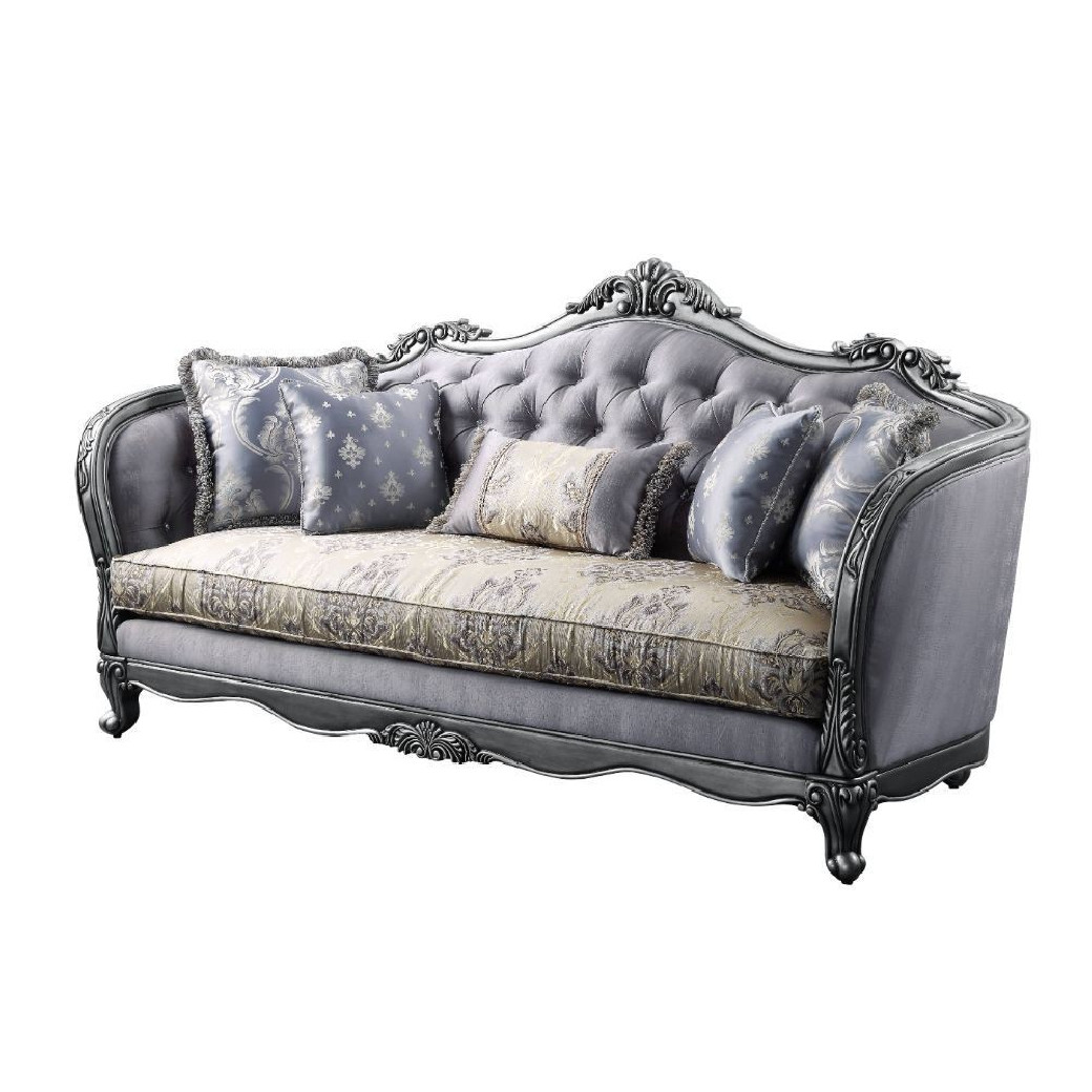 55345 Living Room Ariadne Collection Silver Finish By Acme Furniture