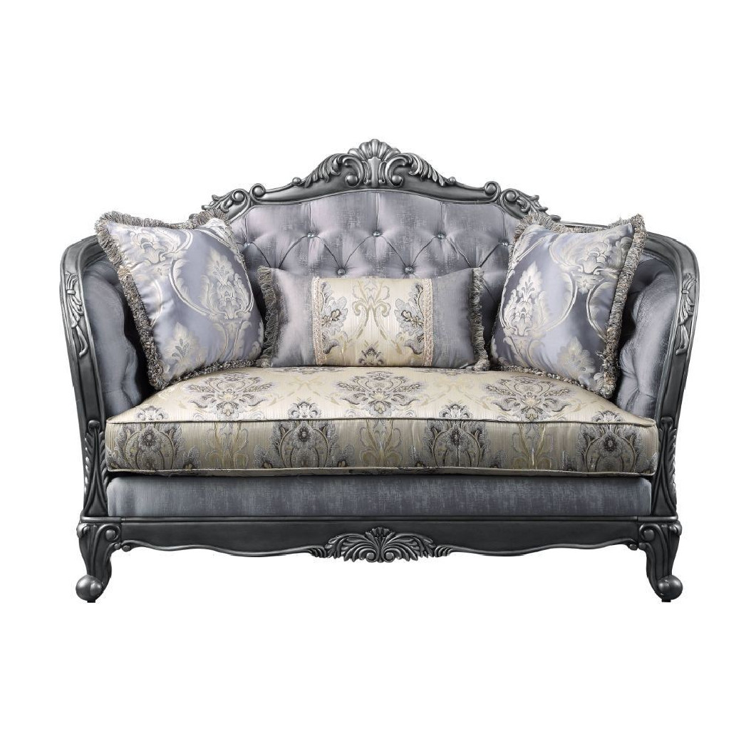 55345 Living Room Ariadne Collection Silver Finish By Acme Furniture