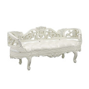 BD01253 Antique White Finish Bench Adara Collection By Acme Furniture