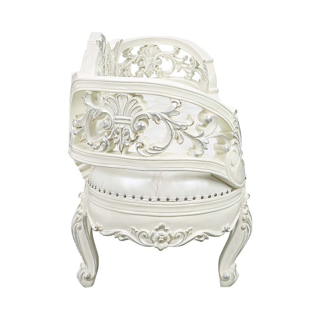 BD01253 Antique White Finish Bench Adara Collection By Acme Furniture