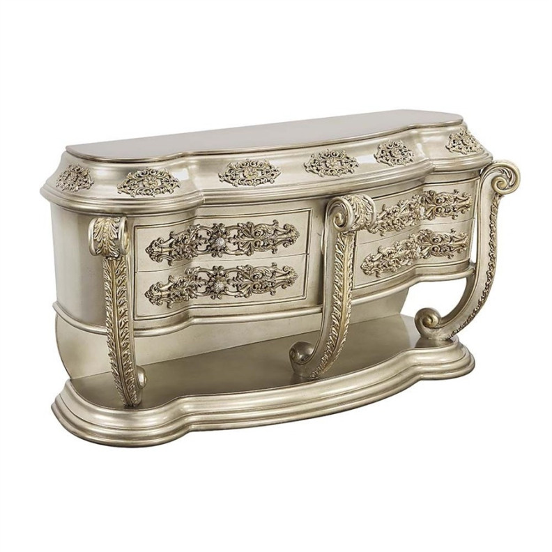 DN01201 Champagne & Gold Finish Server Danae Collection By Acme Furniture