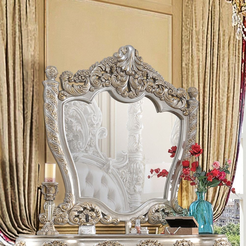 BD01236 Champagne & Gold Finish Mirror Danae Collection By Acme Furniture