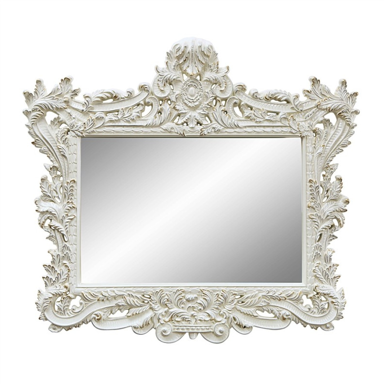 BD01250 Antique White Finish Mirror Adara Collection By Acme Furniture
