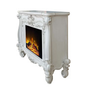 AC01316 Bone White Finish Fireplace Versailles Collection By Acme Furniture