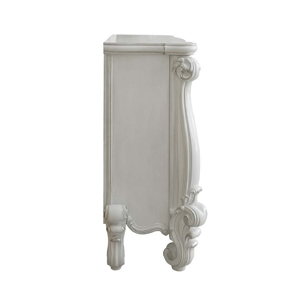 AC01316 Bone White Finish Fireplace Versailles Collection By Acme Furniture