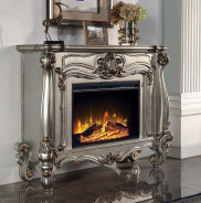 AC01314 Antique Platinum Finish Fireplace Versailles Collection By Acme Furniture