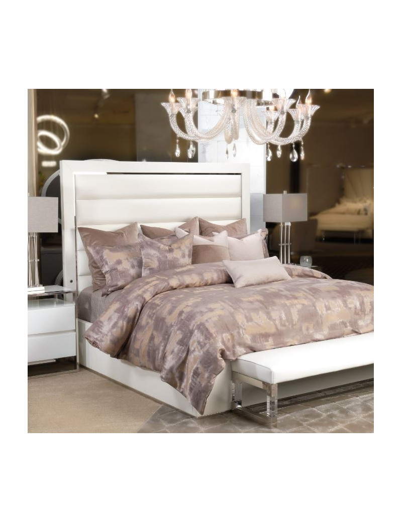 Upholstered Panel Bed (3 Pc) State St Collection By Michael Amini