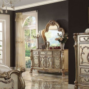 63150 Rectangular  Dining Set Gold Patina Finish Dresden Collection by Acme Furniture