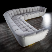 Vera Collection Living Room in Gold & light gray Modern elegant exclusive By Roberto Grassie