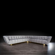 Vera Collection Living Room in Gold & light gray Modern elegant exclusive By Roberto Grassie