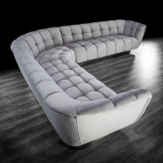 Vera Collection Living Room in Silver & Light Gray Modern elegant exclusive By Roberto Grassie