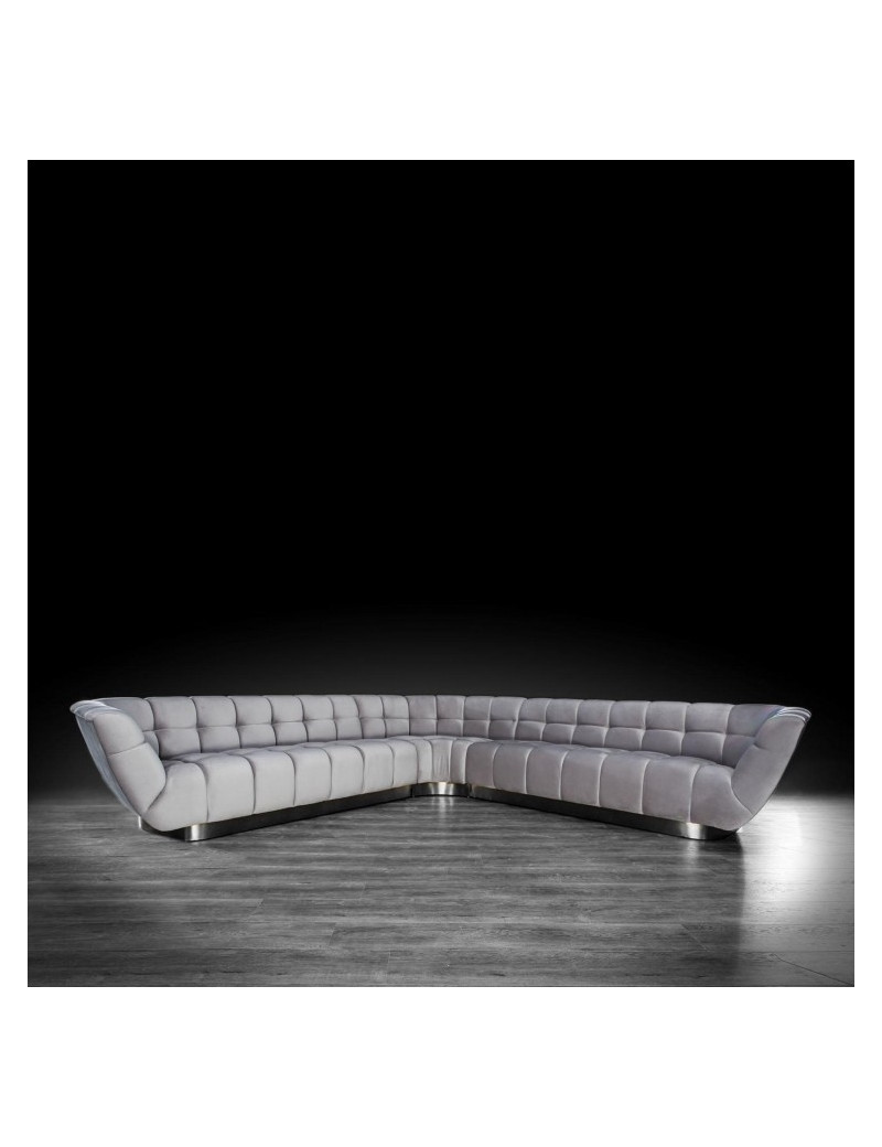 Vera Collection Living Room in Silver & Light Gray Modern elegant exclusive By Roberto Grassie
