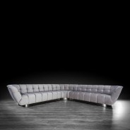 Vera Collection Living Room in Silver & Light Gray Modern elegant exclusive By Roberto Grassie