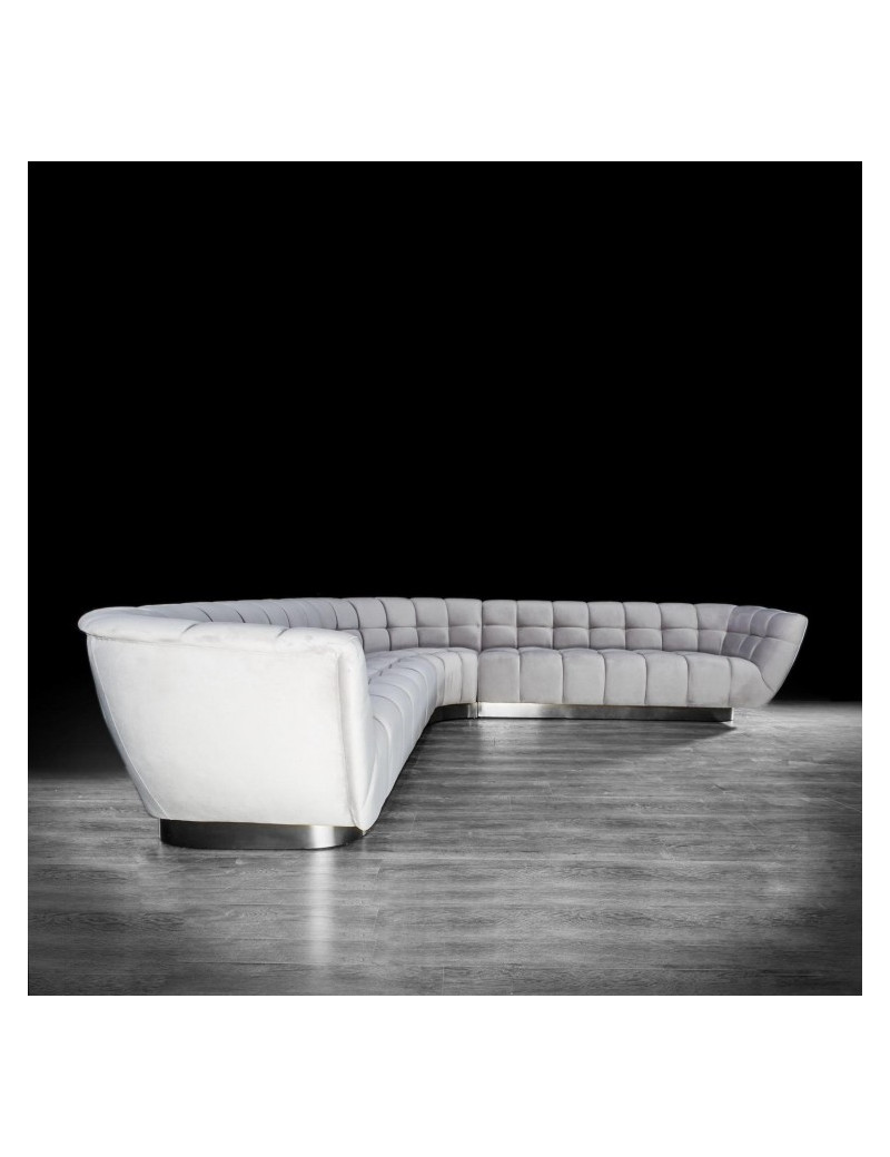 Vera Collection Living Room in Silver & Light Gray Modern elegant exclusive By Roberto Grassie