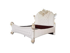 BD01336 Ivory Fabric & Antique Pearl Finish Bed Vendome Collection By Acme Furniture