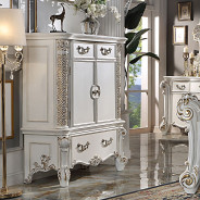 BD01335 E.King Bed Antique Pearl Vendome Collection By Acme Furniture