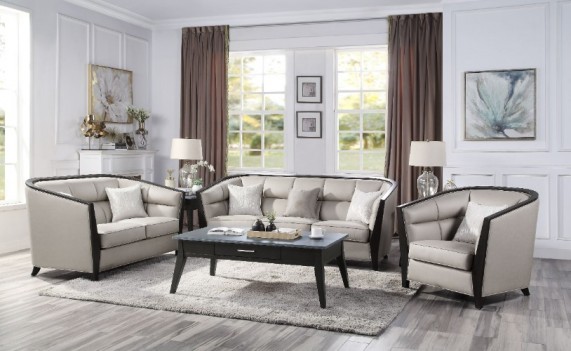 54235 Beige Fabric Living...