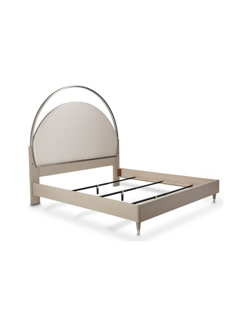 Eclipse Bedroom Set Collection By Michael Amini .Upholstered Bed W/LightsEclipse Collection By Michae l Amini