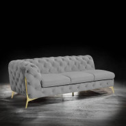 Regina LAF Sofa Chaise Sectional Gold | Light Gray by Roberto Grassie