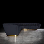 Vera Collection Sectional in gold & Black Modern elegant exclusive By Roberto Grassie
