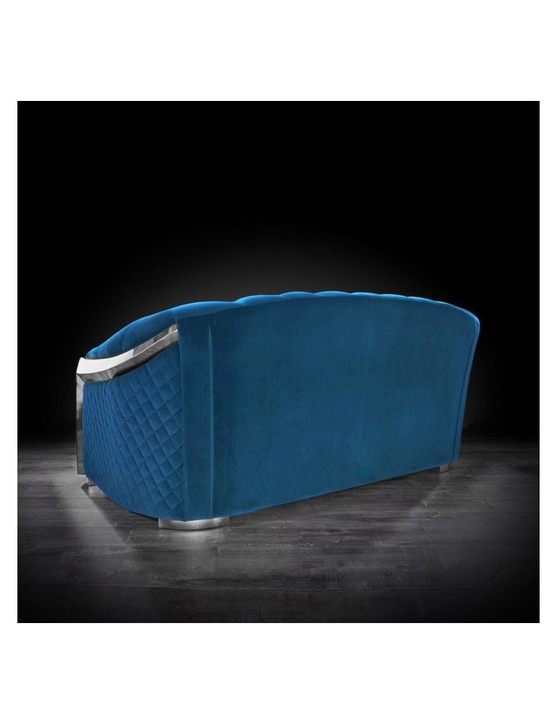 Massimo Silver & Blue 2 Pc Sofa Set  By Roberto Grassie