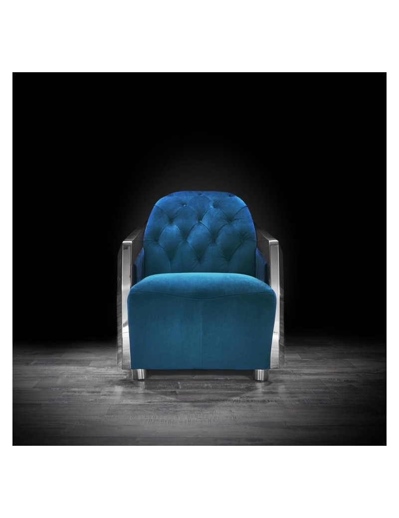 Massimo Silver & Blue 2 Pc Sofa Set  By Roberto Grassie