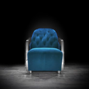 Massimo Silver & Blue 2 Pc Sofa Set  By Roberto Grassie