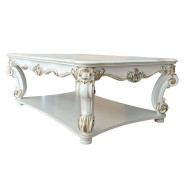 LV01327 Antique Pearl Finish Coffee Table Vendome Collection By Acme Furniture