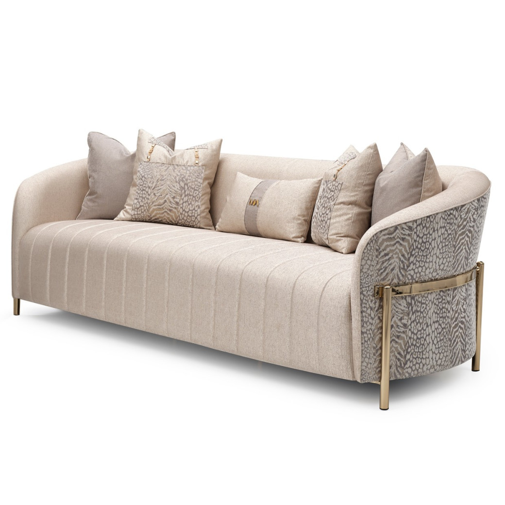 Sofa Opal Gold Lisbon Collection By Michael Amini.