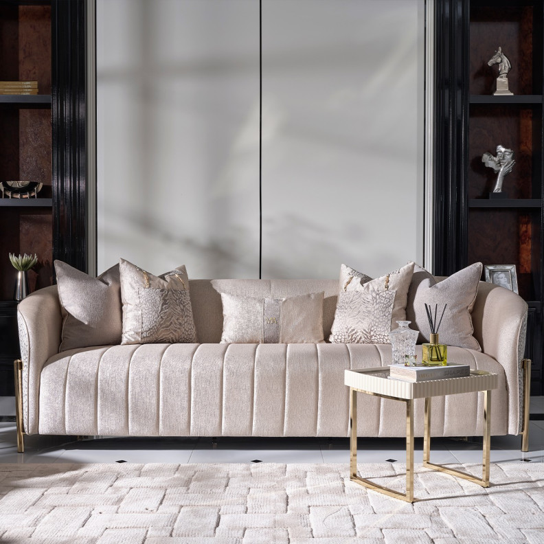 Sofa Opal Gold Lisbon Collection By Michael Amini.