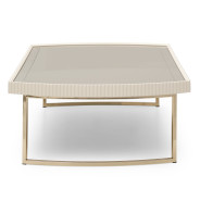 LFR-LSBN201-140 Cocktail Table Silken Matte Cream Lisbon Collection By Michael Amini