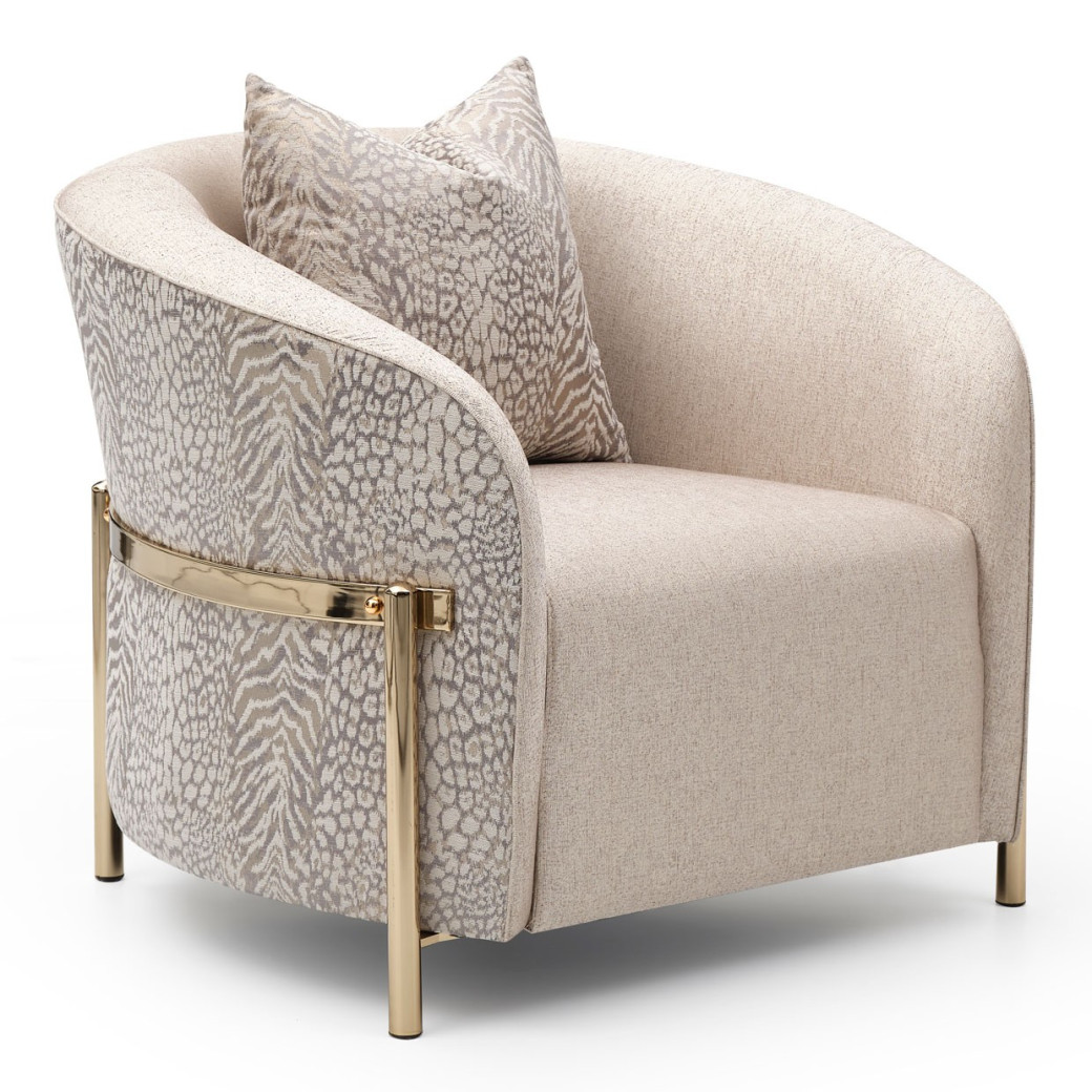 LFR-LSBN835-OPL-806 Chair Opal Gold Lisbon Collection By Michael Amini