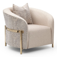 LFR-LSBN835-OPL-806 Chair Opal Gold Lisbon Collection By Michael Amini