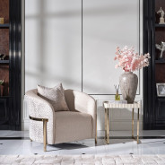 LFR-LSBN835-OPL-806 Chair Opal Gold Lisbon Collection By Michael Amini