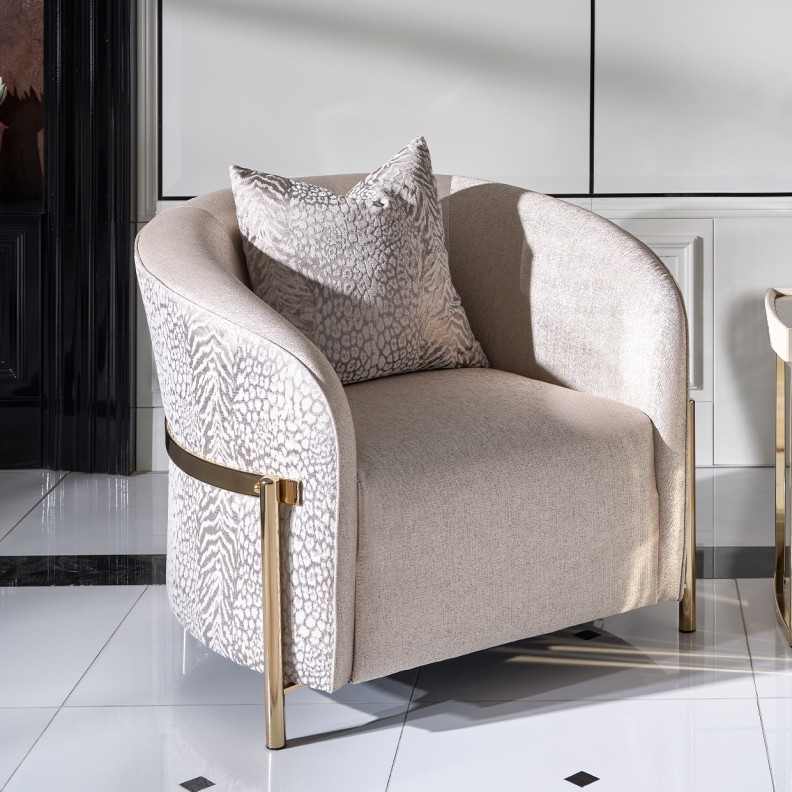 LFR-LSBN835-OPL-806 Chair Opal Gold Lisbon Collection By Michael Amini
