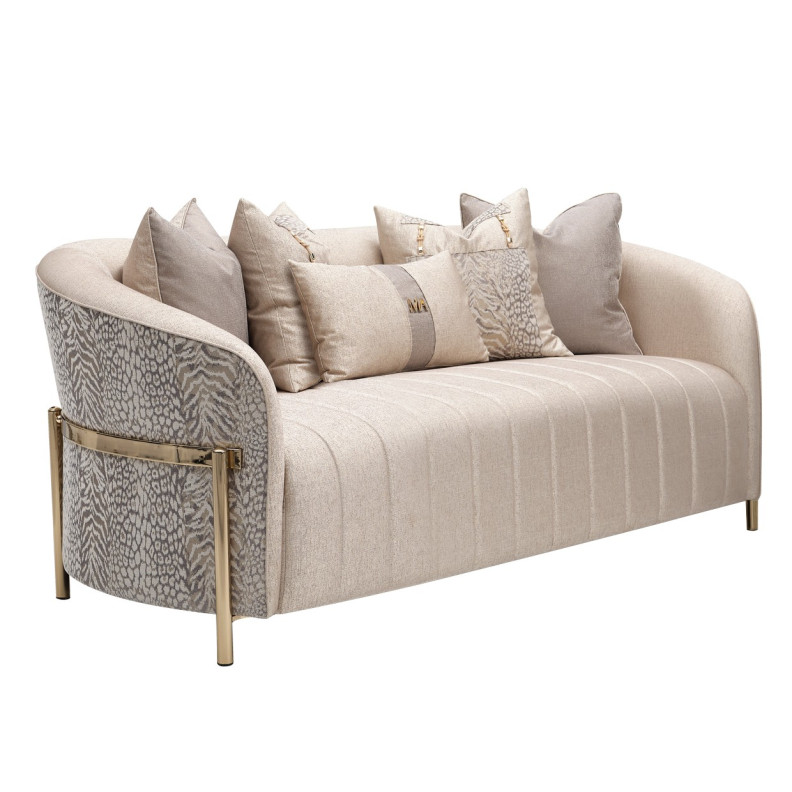 LFR-LSBN825-OPL-806 Loveseat Opal Gold Lisbon Collection By Michael Amini