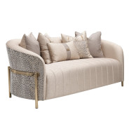 LFR-LSBN825-OPL-806 Loveseat Opal Gold Lisbon Collection By Michael Amini