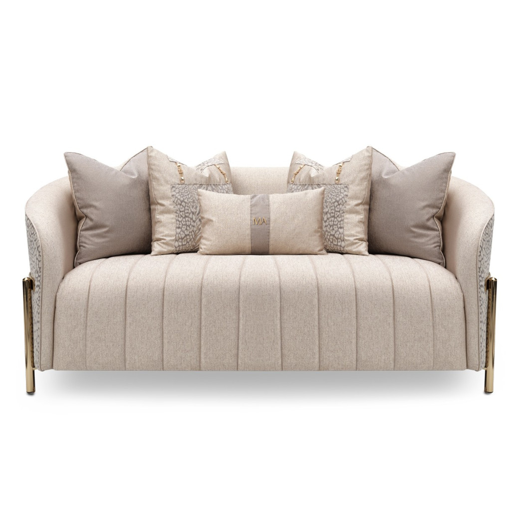 LFR-LSBN825-OPL-806 Loveseat Opal Gold Lisbon Collection By Michael Amini