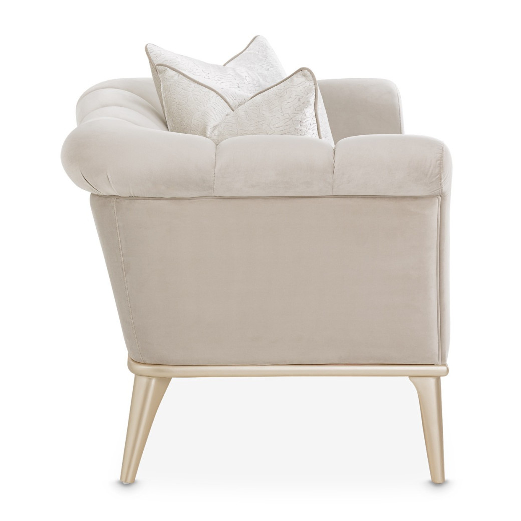 Chair 1/2 Porcini Medium Champagne Yvette Collection By Michael Amini LRU-YVTE838-PCI-136