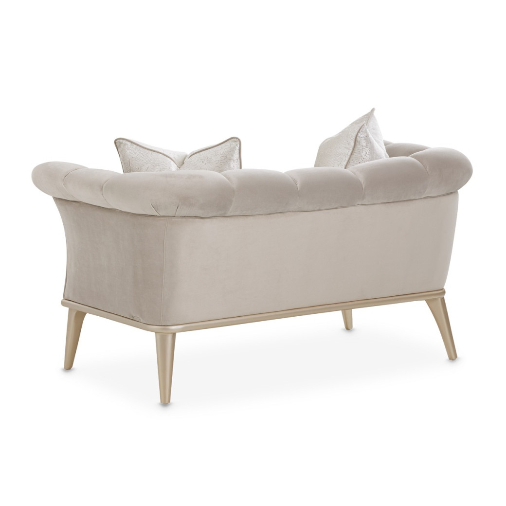 Chair 1/2 Porcini Medium Champagne Yvette Collection By Michael Amini LRU-YVTE838-PCI-136