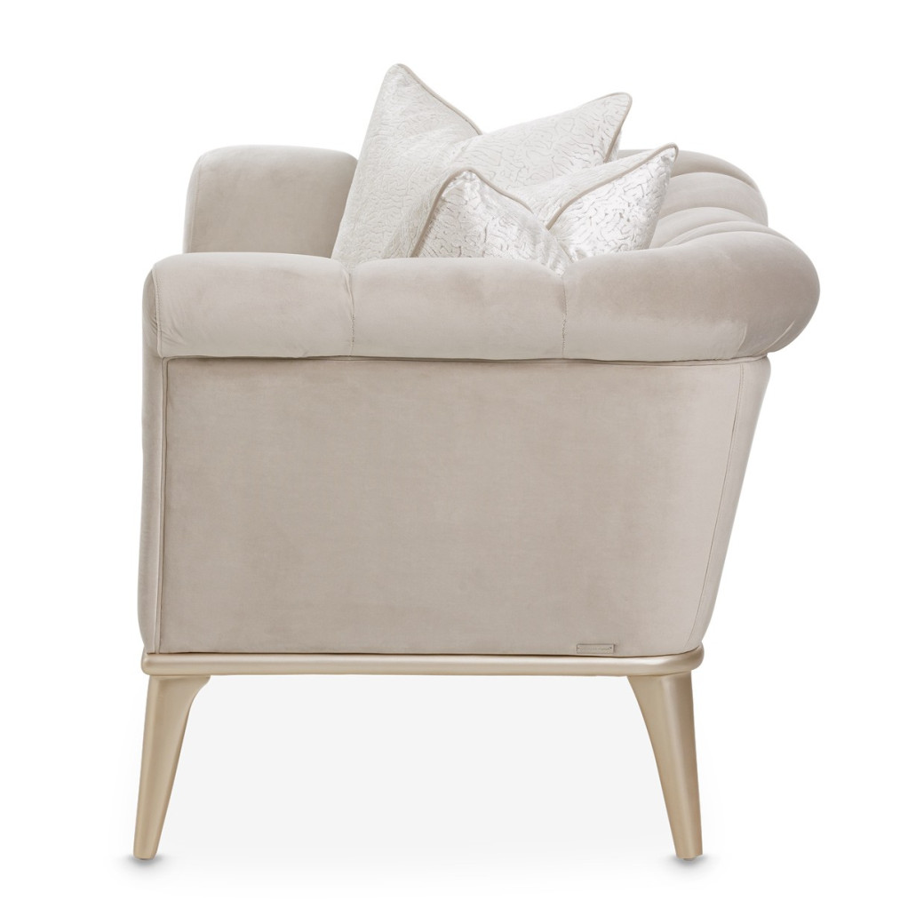 Chair 1/2 Porcini Medium Champagne Yvette Collection By Michael Amini LRU-YVTE838-PCI-136