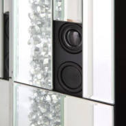 AC00518 Noralie Collection Mirrored & Faux Diamonds. LED  Fireplace By Acme Furniture