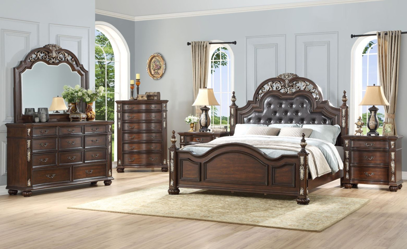 5Pc Queen Bedroom Set Maximus Collection by New Classic Furniture