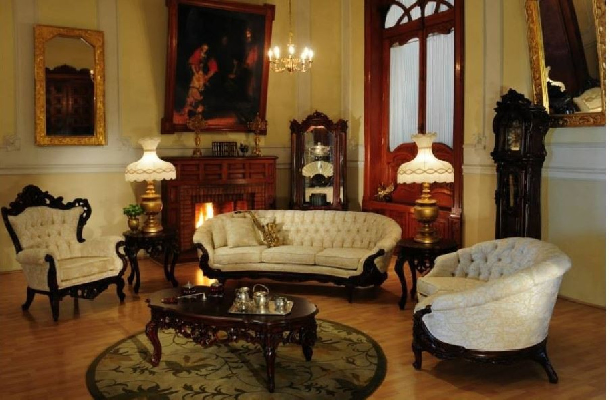 644A Italian Jacquard Sofa- French Provincial Style Living Room By Polrey International Furnishing