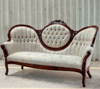 605 AJ Solid Velvet Fabric Polrey French Provincial Style Living Room Set