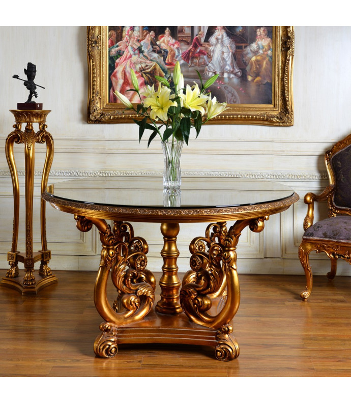 FON229 Luxurious 53" Round Foyer Table By Infinity Furniture